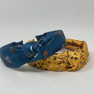 Headbands of Hope Set of 2 Knotted Headbands In Yellow and In Blue